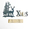 2022 Año Nuevo Navidad Natural alce madera artesanía árbol de Navidad ornamento Noel decoración de Navidad para el hogar colgante de madera regalo de Navidad ► Foto 3/6