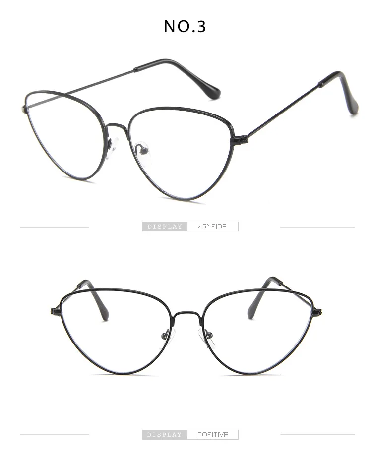Классические ретро очки кошачий глаз металлическая оправа сексуальные розовые женские очки оправа мужские Оптические очки по рецепту