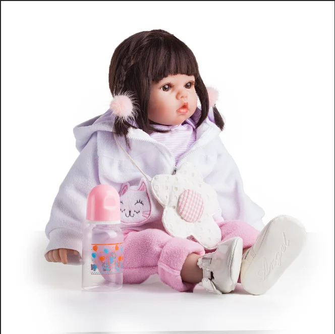 55cm 22" Reborn Baby Doll Dolls Lifelike Soft Silicone Real Gentle Touch Toys Gifts for Children Silicone Doll Toys for Girls