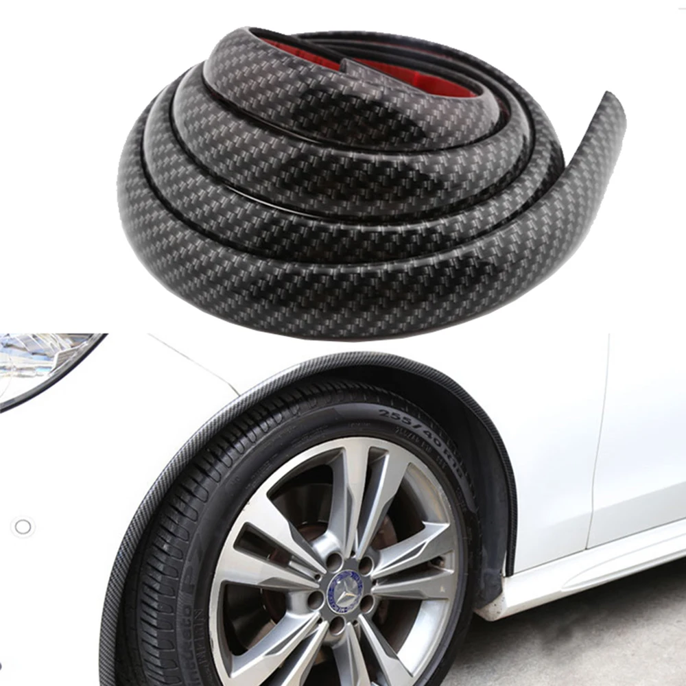 

Hot New Car Styling Rubber Rear Bumper Carbon Fiber Sticker for Car Car-protection Kit Universal
