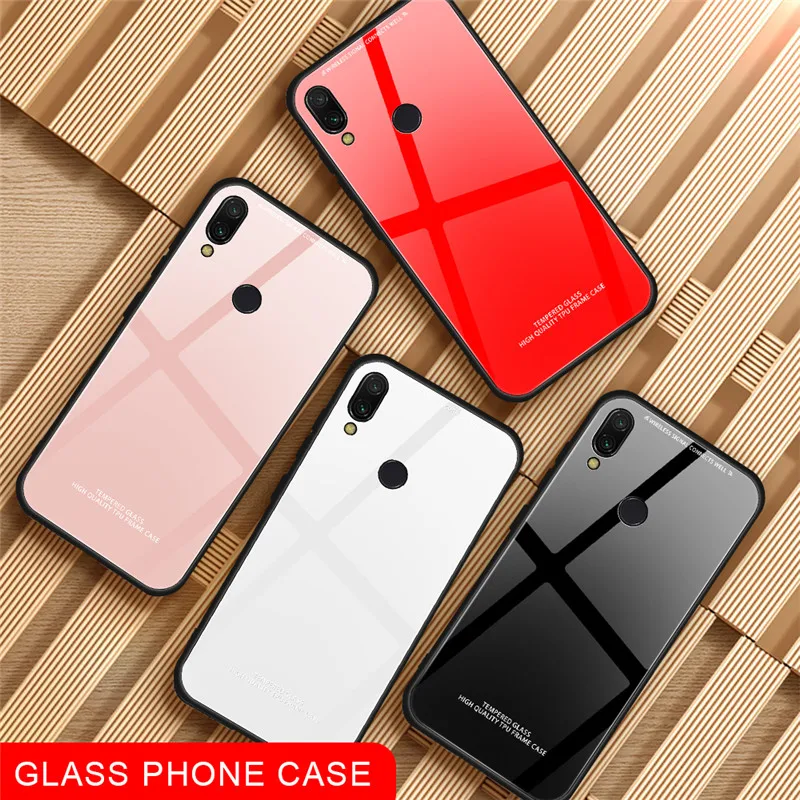 Tempered Glass Case For Xiaomi Redmi Note 7 5 6 K20 Pro 7A Luxury Tempered Glass Case Phone Cover For Xiaomi Mi 9 9 SE Coque (9)