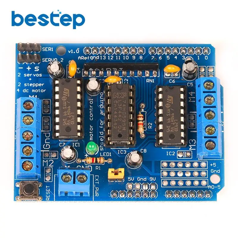 Motor Drive Shield Dual L293D Per Arduino Duemilanove, Mega 2560 E Uno