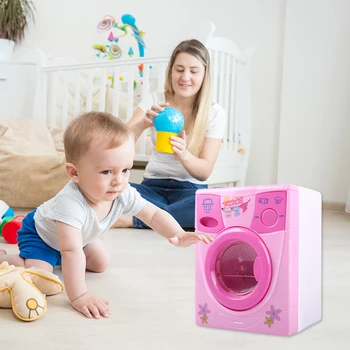 

Kids Pretend Play Toys Children Mini Pretend Play Toy Electronic Simulation Washing Machine Toys Small Appliances