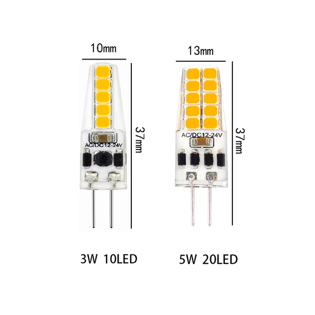 H&Z GU4 Halogen 20W Bulbs, 10 Pack G4 12V 20W with 2800k Warm