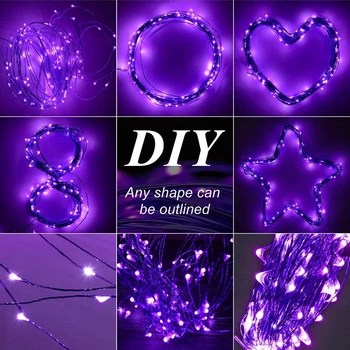 

USB Copper Wire Light String Lamp w/Remote Control Hanging 20m 200 LED Christmas Garland Cage Lampshade Ceiling Light