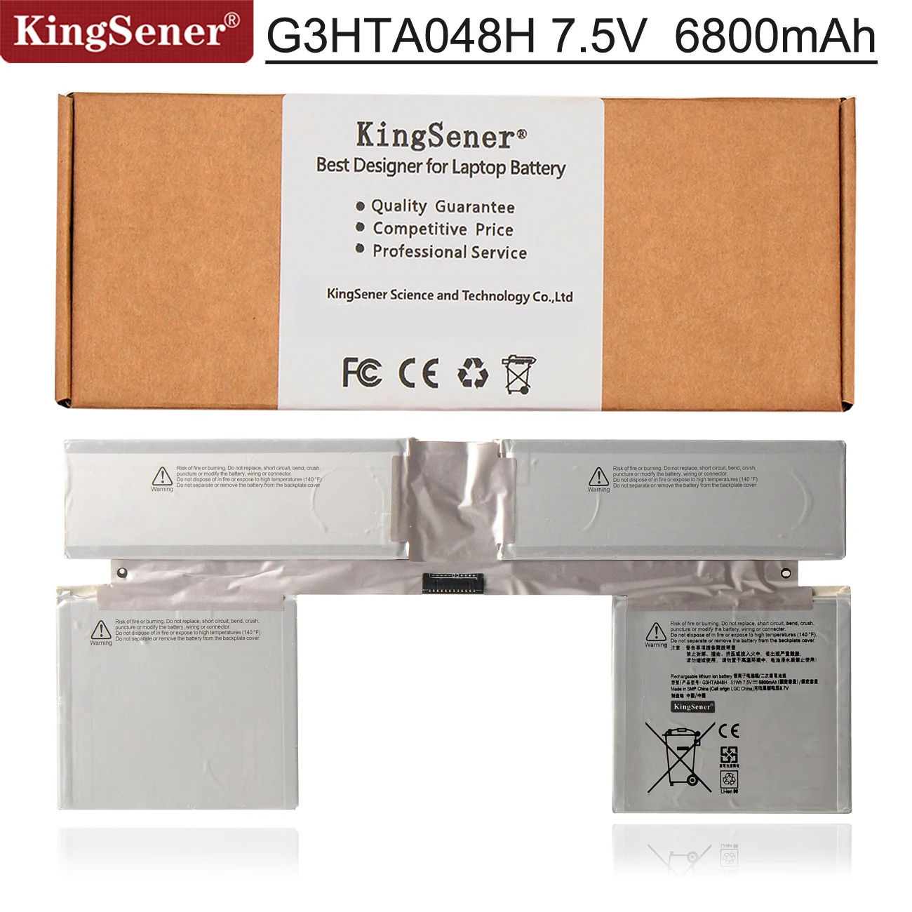 Kingsener-bateria de Teclado Customizada para Microsoft Surface Book Gen2 13.5 Polegadas 1832 1834 Base para Teclado