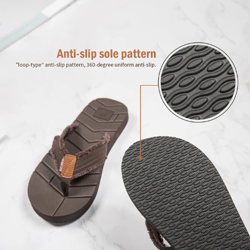 WOTTE Summer Slipper Men Flip Flops Quality Beach Sandals Drain Design Quick-drying Flip Flops Men Anti-slip Shoe Slippers