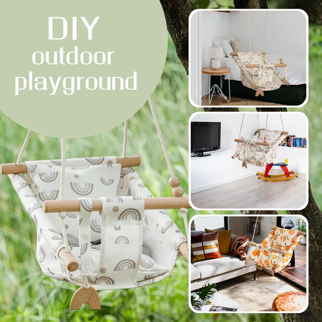 1PCS Baby Canvas Lounge Chair Swing Children's Kindergarten Toy Outdoor Play Facilities Rocking Chair Toys Rocker For Children 2