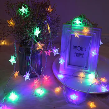 

LED Star String Light AA Battery Operated Starry Fairy Lights for Wedding Party Bedroom Garden Patio Window Decoration