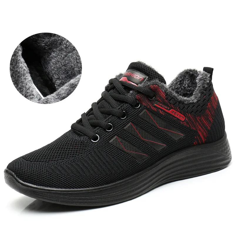 

Qing lv ban Sports Casual Running MEN'S SHOES plus Velvet Warm 19 Winter New Style Old Beijing Cloth Shoes Men Padded Lace-up
