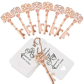 

60Set Key Bottle Openers,Key Bottle Opener with Escort Card Tag and Key Chains for Wedding Favors Engagement/Christmas