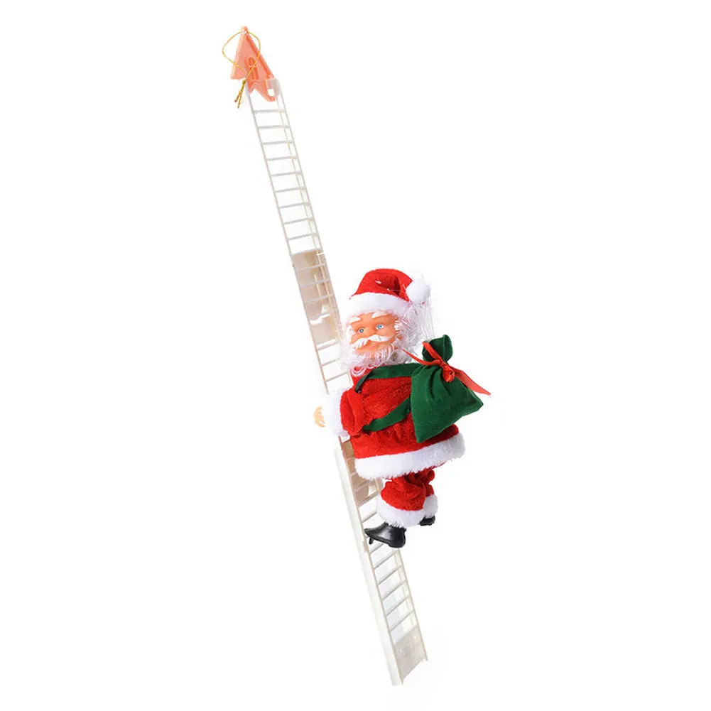 Санта-Клаус орнамент пение электрическая лестница скалолазание Санта-Клаус игрушка для Рождественского украшения FPing - Цвет: Style A