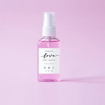 

Personalized Any Text Mini Hand Sanitizer Wedding Favor Printable Labels Modern Wedding Favors Label Template