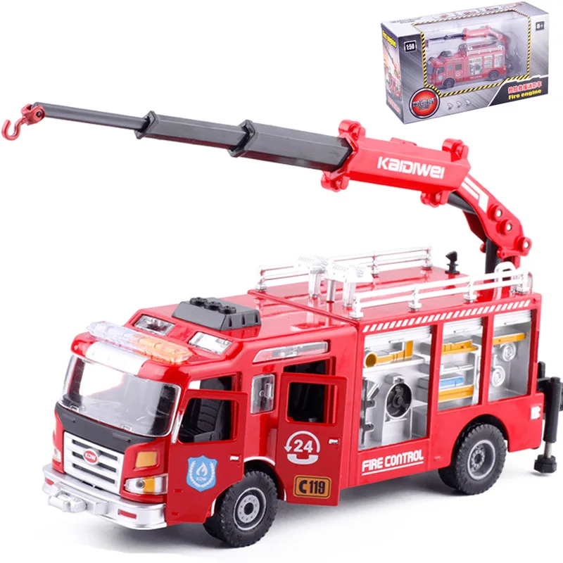 

Cadeve 1: 50 Rescuing Rescue Fire Truck Alloy Engineering Vehicle Model Children Emulate Toy 625046 Boxed