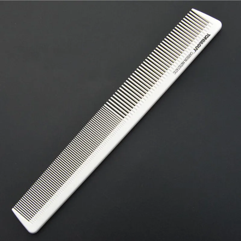 1 Pc White Antistatic Salon Heat-Resistant Taper Cutting Comb for Hairdressing Hair Styling Tool