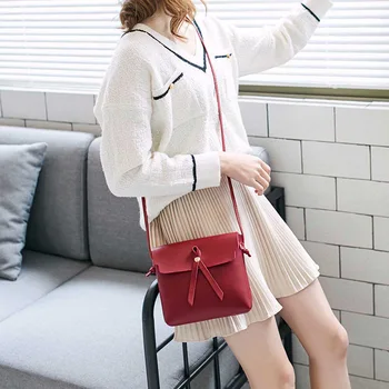 

New Style WOMEN'S Fashion Handbag Shoulder Bag Simple Square Sling Bag Retro Shoulder Oblique Mobile Phone Bag