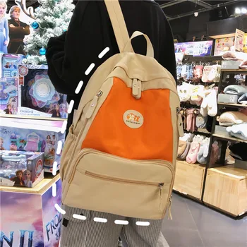 

Waterproof Laptop Backpack Women Canvas School Bags Travel Bag for Teenage Girls Bagpack Rucksack Ladies Sac A Dos Mochila