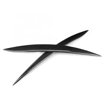 

2pcs Car Headlight Eyebrow Eyelid Cover Trim Chromium Styling Carbon Fiber Fits for Honda Fit 2009 2010 2011 Car Accessories