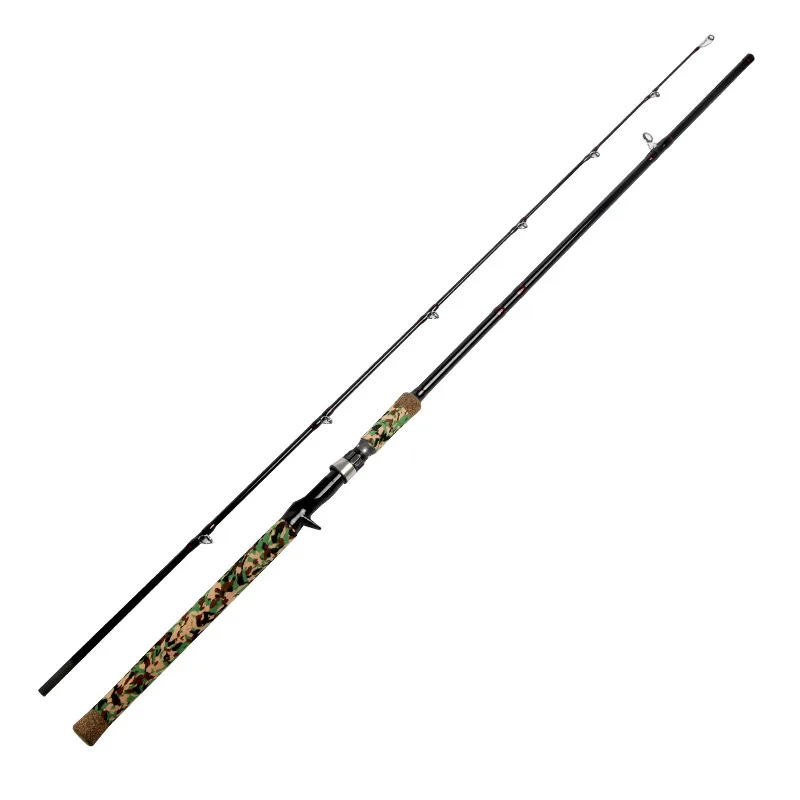 Bassland snakehead Fishing rod 2.4m casting H action EVA handle Carbon Fiber Camouflage rod travel fishing rod fishing gear