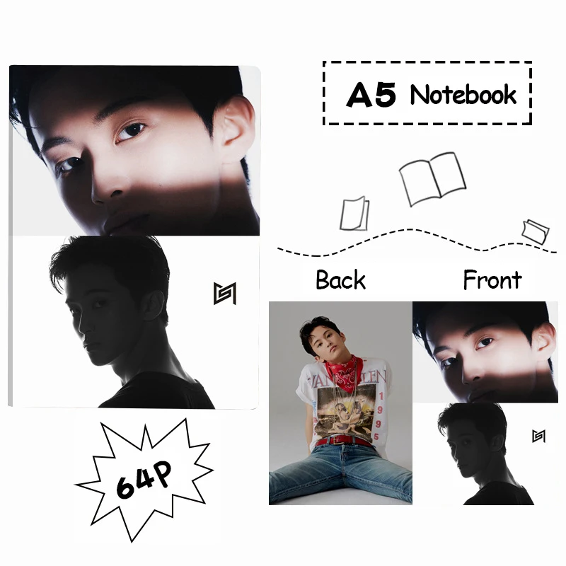 Kpop SuperM мини-альбом А5, записная книжка K-pop TAEYONG MARK LUCAS BAEKHYUN TEN TAEMIN KAI, резиновый блокнот, Подарочная коллекция