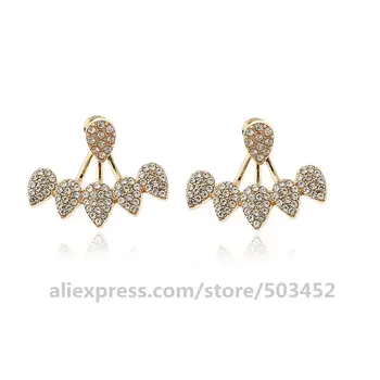 

120pcs/lot New Stud Earrings Lady Crystal Earrings Gifts Grace Women Accessories Water Droplets Earrings For Women