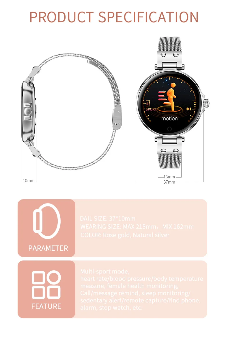 Pulseira de Esportes de Temperatura Corporal à Prova Ultra-fino Moda Feminina Relógios Inteligentes Dip68 Água Ip68 Faixas Freqüência Cardíaca Pressão Arterial r6 19 água ip68 faixas inteligentes freqüência cardíaca pressão arterial r6