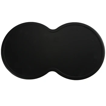 

Anti-Slip Silicone Mat for Dog Bowl Drinking Pet Cat Feeding Mat Pad Pets Feed Placement Dog Accessories(Black)