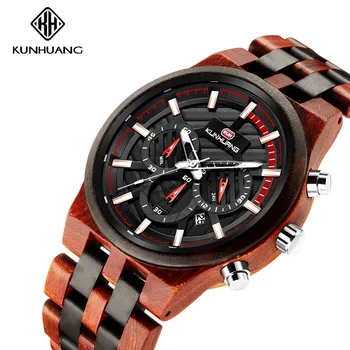

Handmade custom wooden watch men's new 2020 leisure sports luxury brand luminous multifunctional wild quartz watch