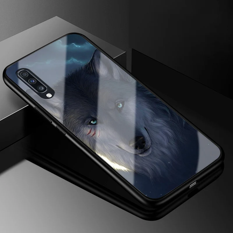 Для samsung Galaxy A70 чехол из закаленного стекла жесткая задняя крышка для samsung A70 A 70 чехол для телефона s силиконовый бампер A50 A50S A30S A 50 - Цвет: 7