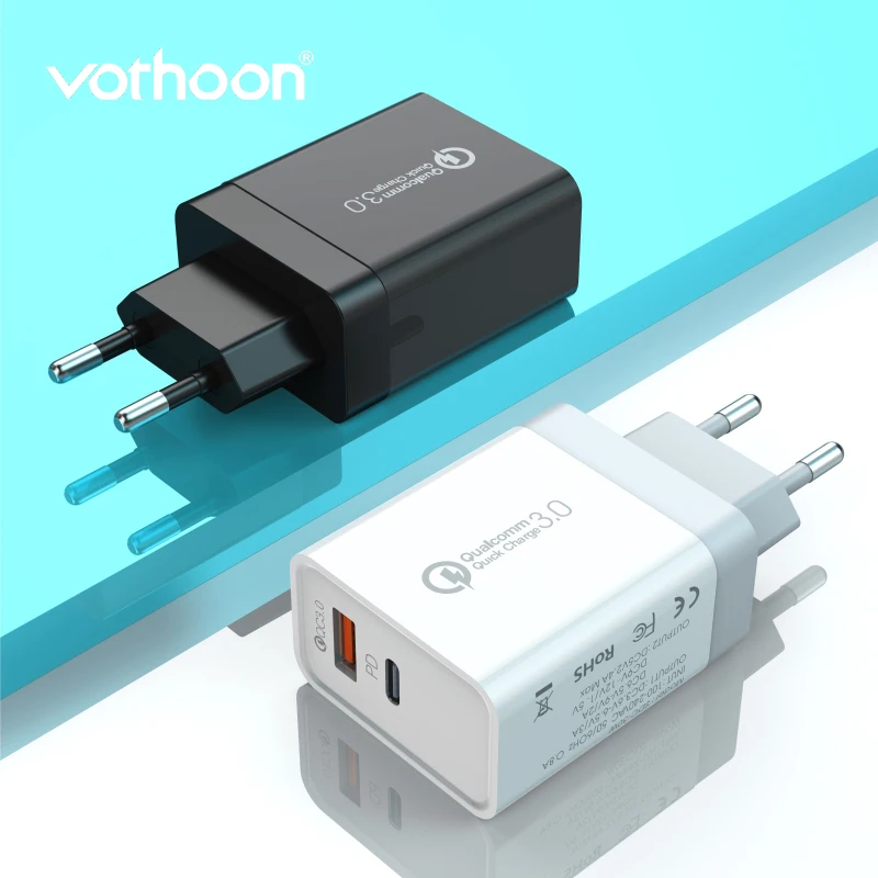 Быстродействующее USB зарядное устройство Vothoon 36 Вт Быстрая зарядка 4 0 типа C PD для