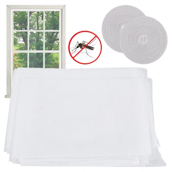 

2pcs Flying Curtain Insect Netting Mesh Self-adhesive Mosquito Net Window Window Screen Anti-mosquito Door Fly Nets 150x200cm