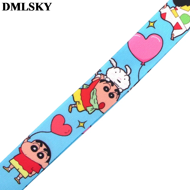 DMLSKY Crayon Shin-chan брелок с мультяшным забавным ремешком для телефона женские модные ремешки на шею для ключей для ID карты M4035