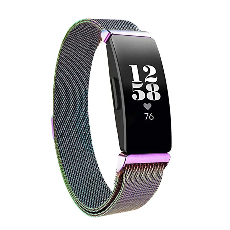 Colorful Для Fitbit Inspire HR/ace2 Замена ремешка Миланская петля магнитный браслет из нержавеющей стали Betl для Fitbit Inspire - Цвет ремешка: Colorful