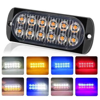 

Amber Car External Lights LED 12V-24v 12 LED Auto Car Bus Truck Lorry Side Marker Indicator Low Led Trailer Light Rear Side Lamp