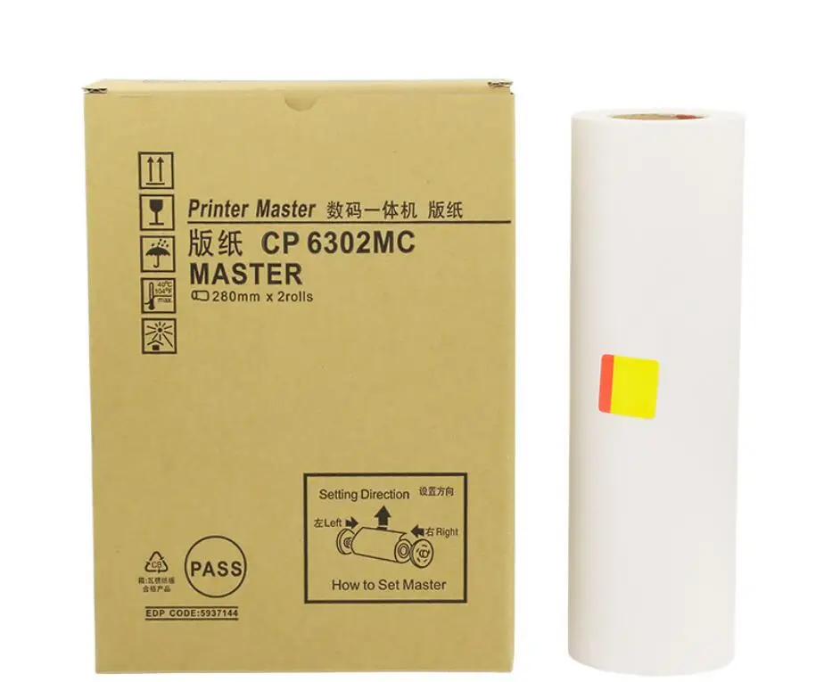 Совместимый цифровой Дубликатор мастер-ролл для ricoh DX3443C DX3443MC 3344 CP6302 копировальный мастер-принтер воск мастер 2 шт./лот