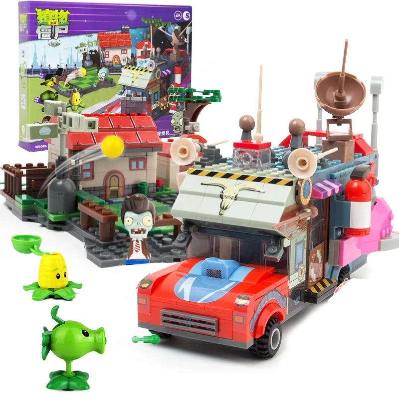 

2019 New 2 Style Plants Vs Zombies Set Anime Garden Maze Struck Game Building Blocks Bricks Compatible Gift