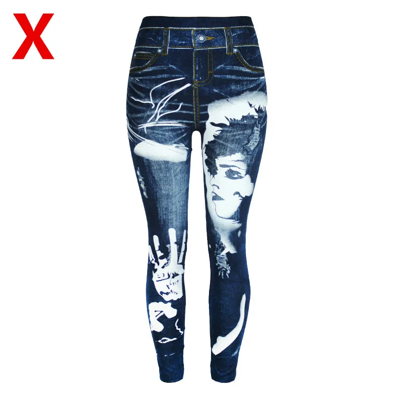 

simulation jeans leggings plus size women Push Up Hip super elastic pants leggings fitness feminina sexy leggings women