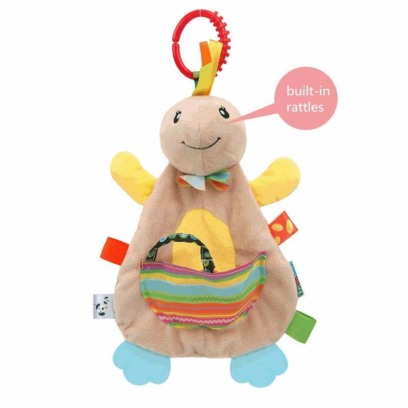 Детские погремушки, переносная кровать, кролик, мягкая игрушка, плюшевая кукла-животное, детские игрушки 0-12 месяцев, кровать, коляска, развивающая детская игрушка для детей - Цвет: ZWX155-05