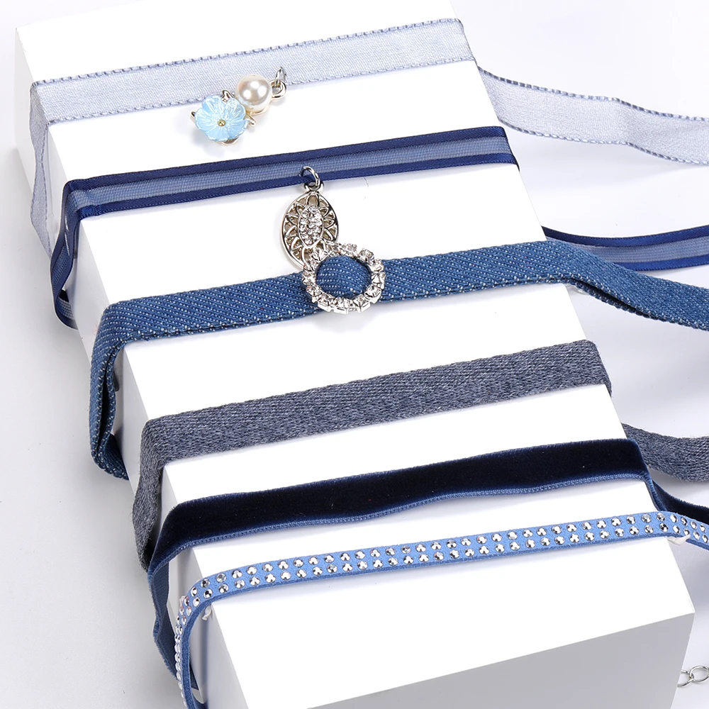 Flower Choker Necklaces Set (33)