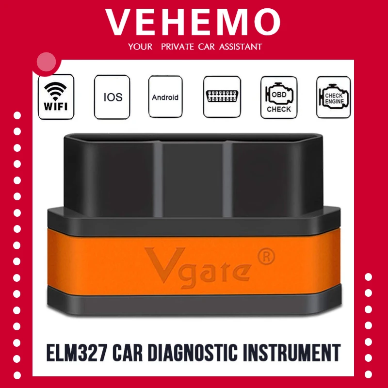 VEHEMO OBD2 iCar 2 Elm-327 адаптер автомобильный диагностический инструмент сканирующий инструмент для bmw для vag для benz PK opcom ecu Bluetooth/Wifi