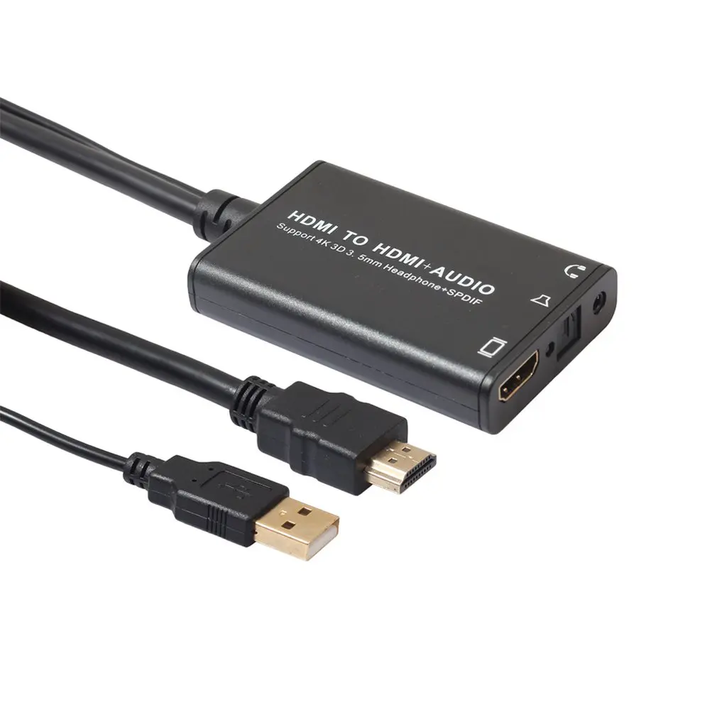 HDMI аудио экстрактор HDMI к HDMI+ 3,5 мм аналоговый аудио с SPDIF экстрактор конвертер Поддержка для ноутбука тв PS4