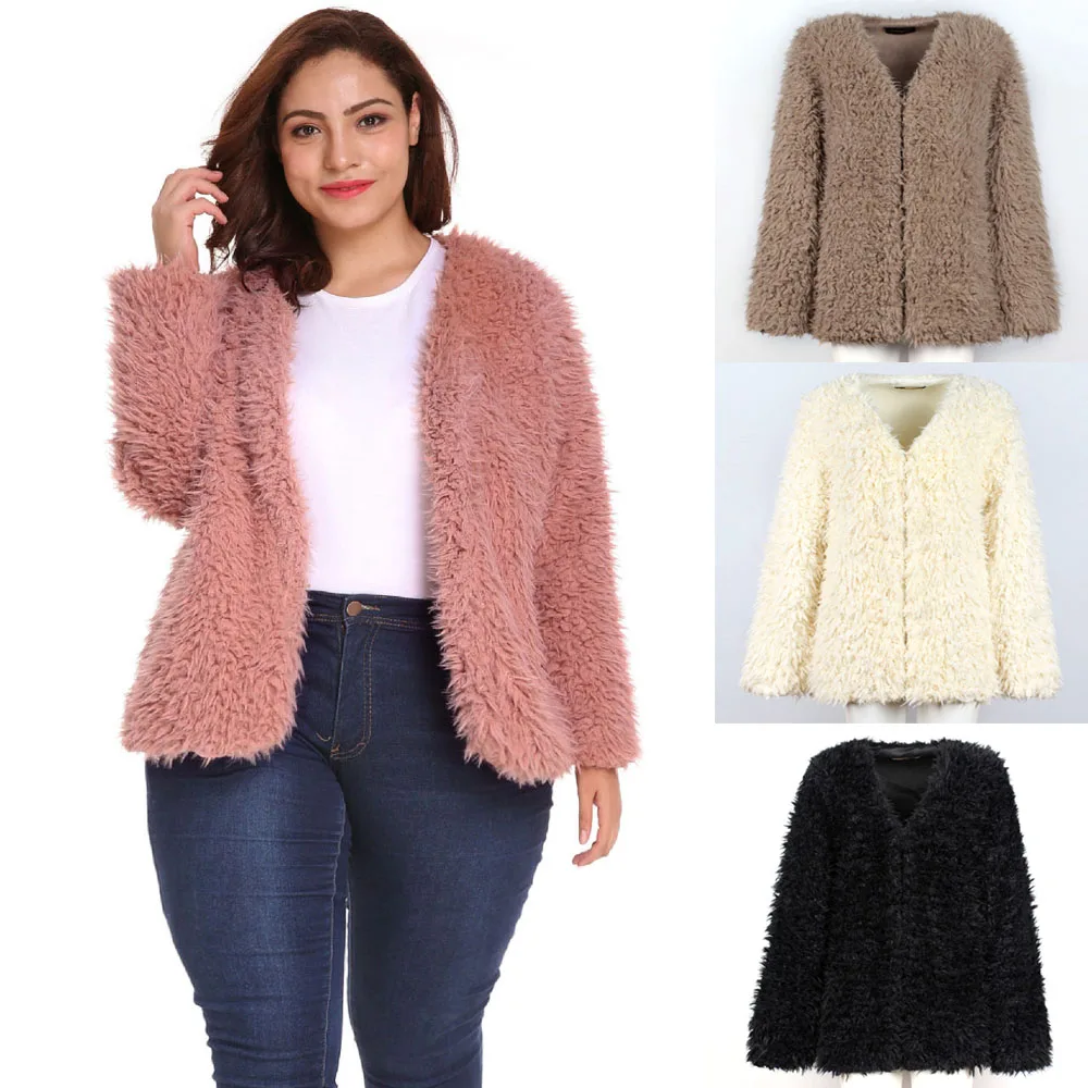 

Lanshifei Cardigan Fur Coat Women Long Sleeve Shaggy Autumn Winter Faux Fur Jacket Gray Rabbit Hair Outerwear Coat Female Fur
