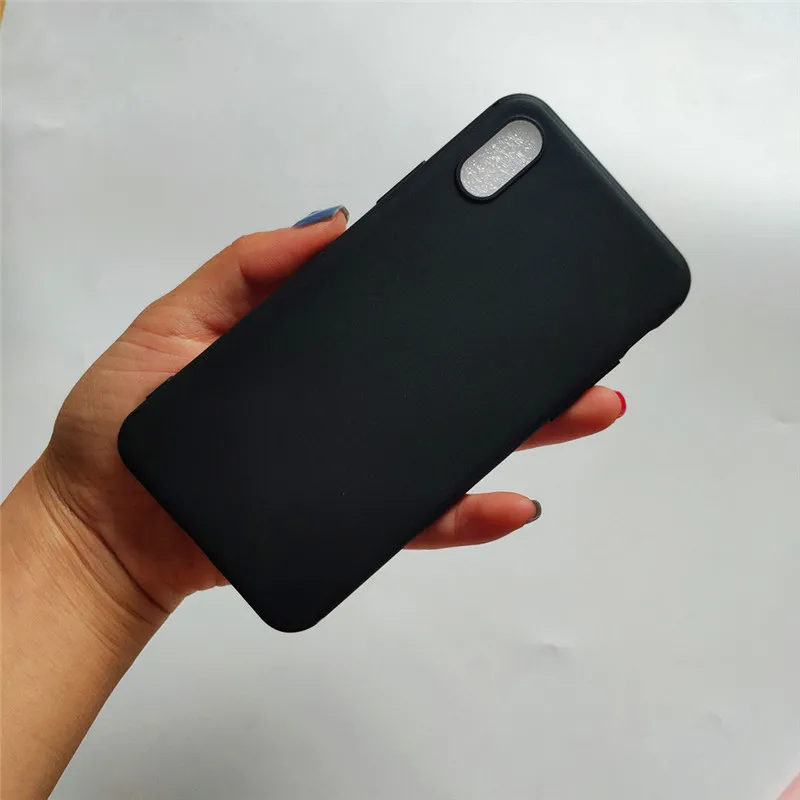 Для iphone 5 7 8 plus 6 6s силиконовый чехол ярких цветов из ТПУ 1,5 мм Ультратонкий чехол из матового силикона чехол для iphone X XR XS XSMAX Модный чехол - Цвет: black