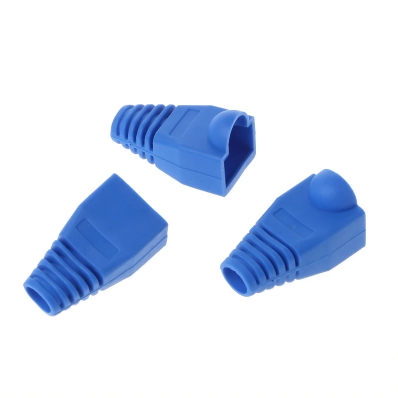 100 шт. CAT5E CAT6 RJ45 крышка Ethernet сетевой снятие натяжения кабеля сапоги разъем крышка