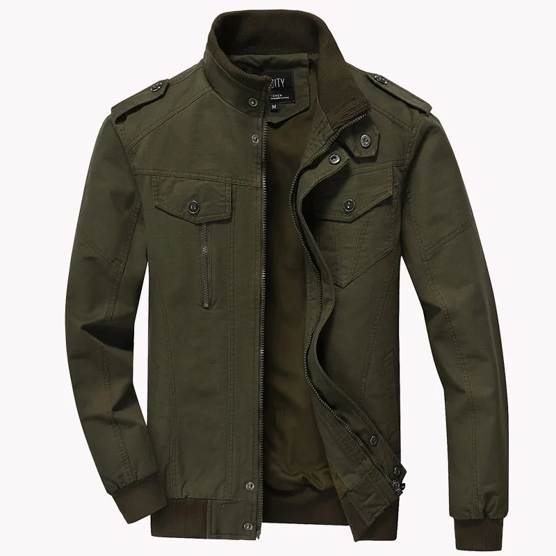 

Men Military Cargo Jacket Cotton Pilot Jacket Coat Plus Size 7XL Autumn Winter Outwear Bomber Flight Jackets Jaqueta Masculina