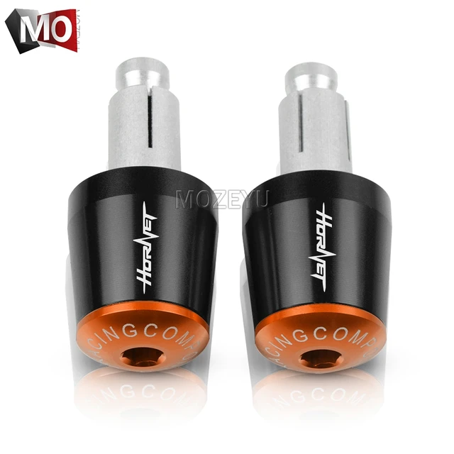 22mm Motorcycle Handlebar Grips End Handle Bar Cap End Plug For HONDA CB600F CB600 CB599 CB900F Hornet 250 600 900 CB500F CB919 Black Orange