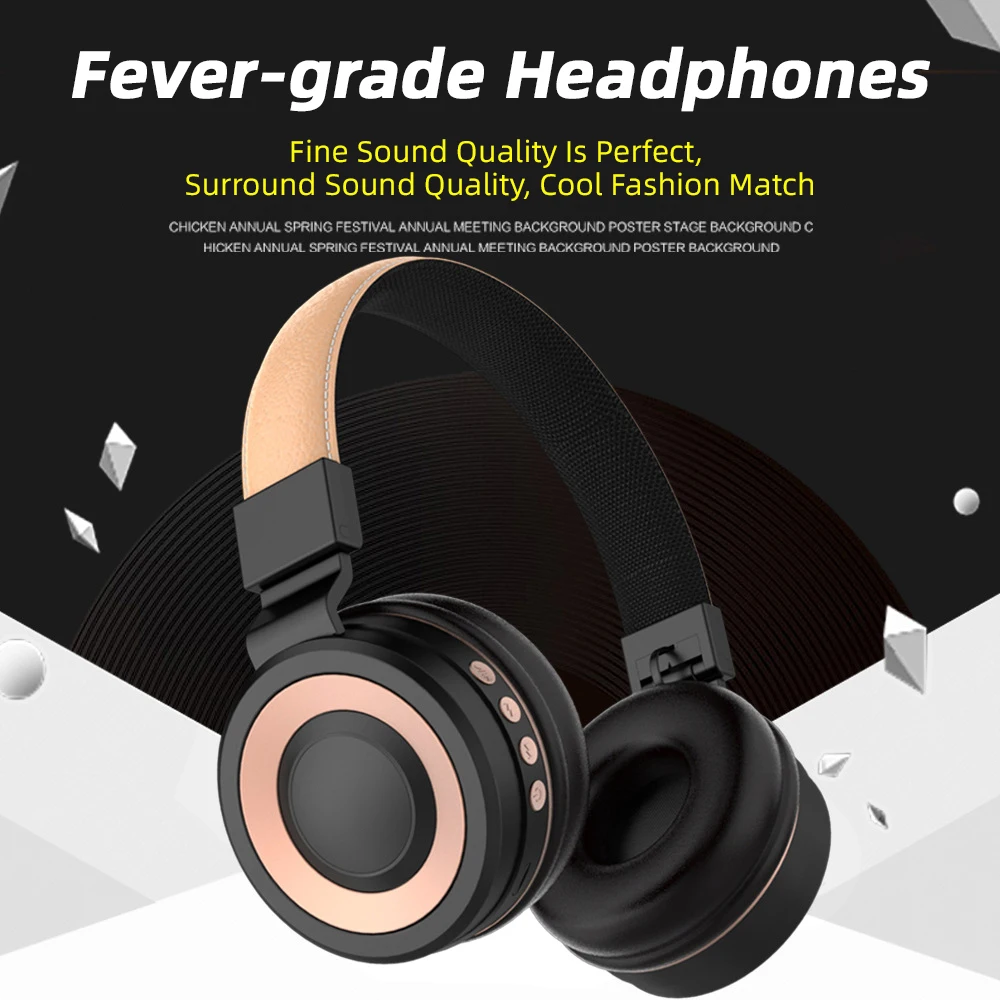 Headphone Wireless Bluetooth Support TF Card For iPhone Xiaomi Universal Earphone Stereo Sports Headsets With Mic Portable