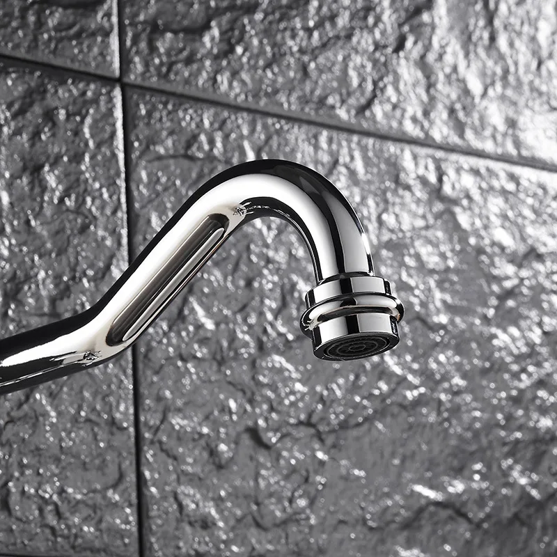 European Kitchen Faucet Plating Double Handle Faucet 360° Rotating Sink Hot And Cold Water Faucet