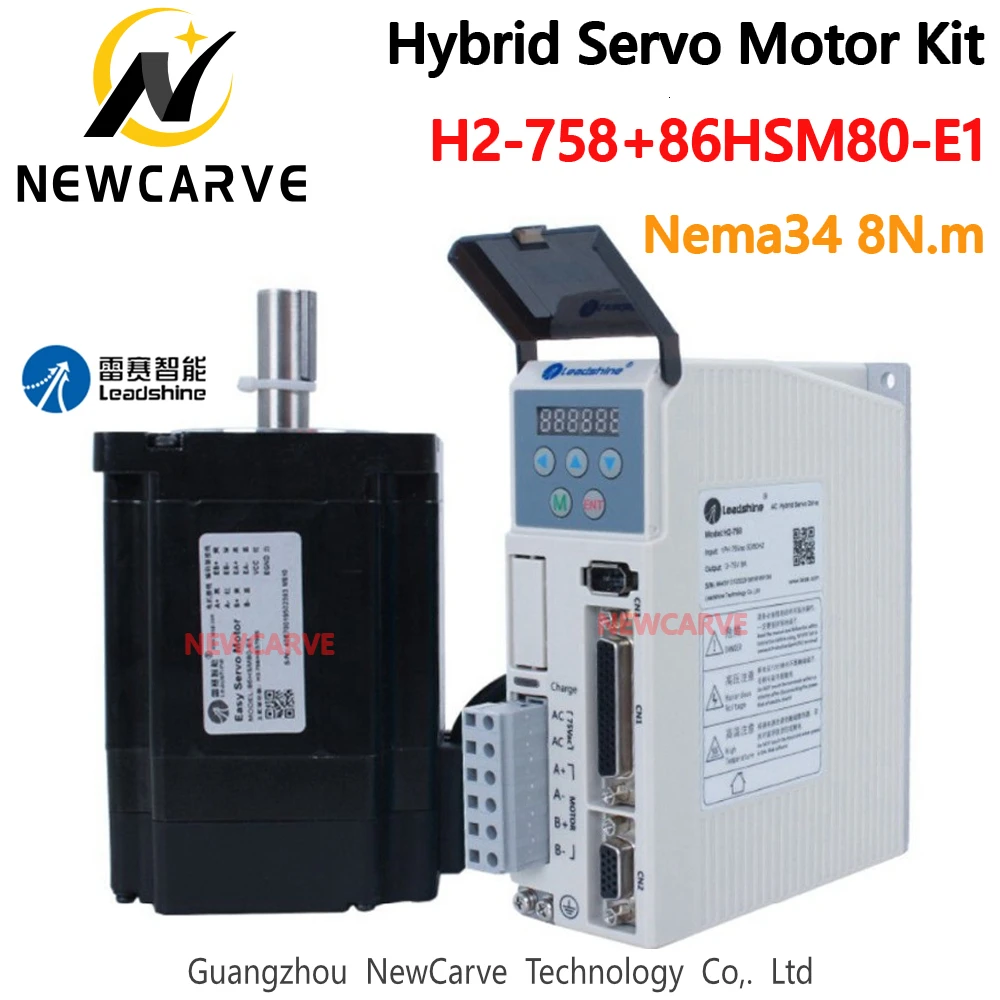 

Оригинальный Leadshine Nema34 8NM H2-758 86HSM80-E1 2-фазный Гибридный Серводвигатель шагового двигателя с кодовым кабелем NEWCARVE