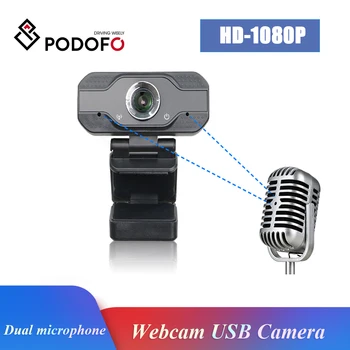 

HD Webcam Built-in Dual Mics Smart 1080P Web Camera USB Pro Stream Camera for Desktop Laptops PC Game Cam For OS Windows10/8